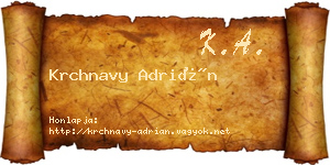 Krchnavy Adrián névjegykártya