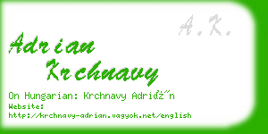 adrian krchnavy business card